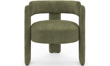 Fauteuil tripode Georges tissu chenille vert