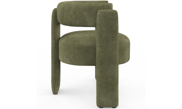 Fauteuil tripode Georges tissu chenille vert