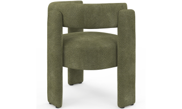 Fauteuil tripode Georges tissu chenille vert