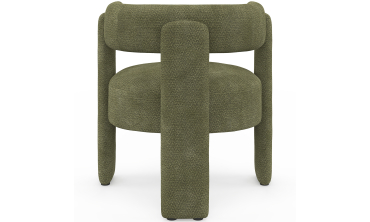 Fauteuil tripode Georges tissu chenille vert