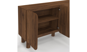 Buffet Miranda 4 portes effet noyer 160cm