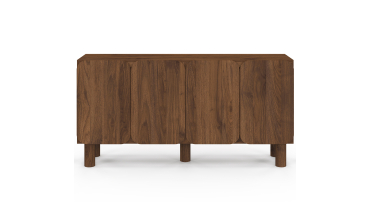 Buffet Miranda 4 portes effet noyer 160cm