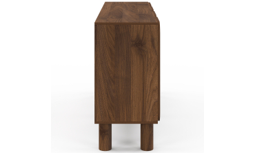 Buffet Miranda 4 portes effet noyer 160cm