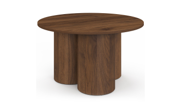 Table basse ronde Olympia effet noyer Ø70cm