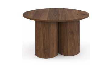 Table basse ronde Olympia effet noyer Ø70cm