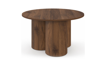 Table basse ronde Olympia effet noyer Ø70cm