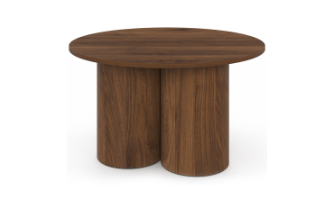 Table basse ronde Olympia effet noyer Ø70cm