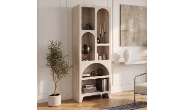 Etagère Alyana organique effet travertin 160cm
