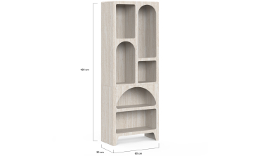 Etagère Alyana organique effet travertin 160cm