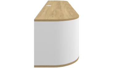 Meuble TV suspendu Elora bois blanc 180cm