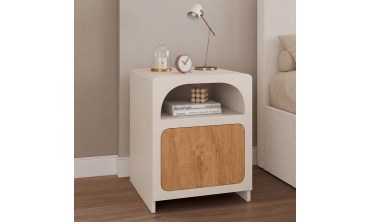Tables de chevet Athènes 1 tiroir 1 niche - lot de 2