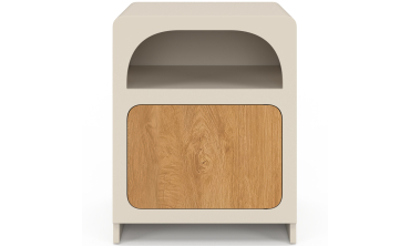 Tables de chevet Athènes 1 tiroir 1 niche - lot de 2