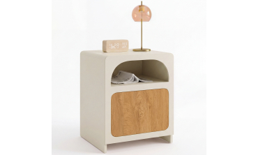 Tables de chevet Athènes 1 tiroir 1 niche - lot de 2