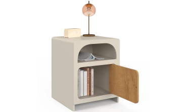 Tables de chevet Athènes 1 tiroir 1 niche - lot de 2