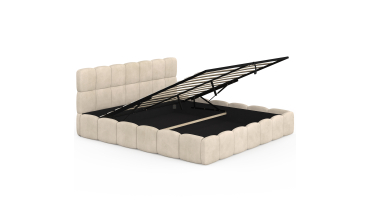 Lit coffre Bubble 180x200cm velours beige