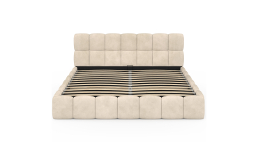 Lit coffre Bubble 180x200cm velours beige
