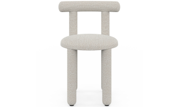 Chaises Rania tissu bouclette crème - lot de 2