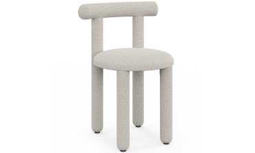 Chaises Rania tissu bouclette crème - lot de 2