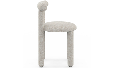 Chaises Rania tissu bouclette crème - lot de 2