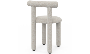 Chaises Rania tissu bouclette crème - lot de 2