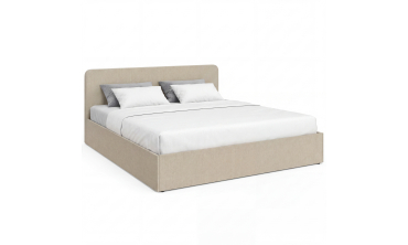 Lit coffre Louise 180x200cm tissu beige