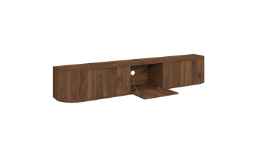 Meuble TV suspendu Elora effet noyer 180cm