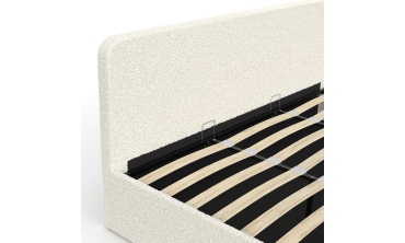 Lit coffre Louise 180x200cm tissu bouclette