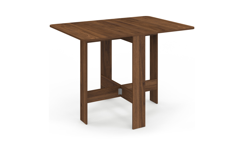 Table à manger dépliable Andy effet noyer