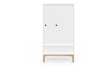 Armoire pour enfant Bella 2 portes effet hêtre et blanc