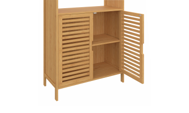 Armoire salle de bain Maya bambou 4 portes
