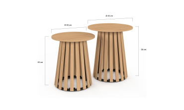 Tables d'appoint Camélia - lot de 2