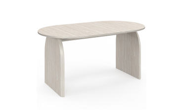 Table à manger extensible Japandi 160-200cm effet travertin