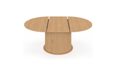 Table à manger ronde extensible Albane avec rangement Ø140-200cm