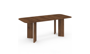 Table à manger extensible Cassia 160-200cm effet noyer