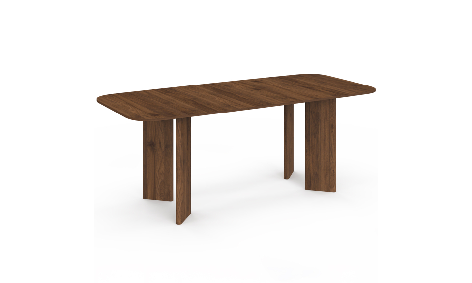 Table à manger extensible Cassia 160-200cm effet noyer