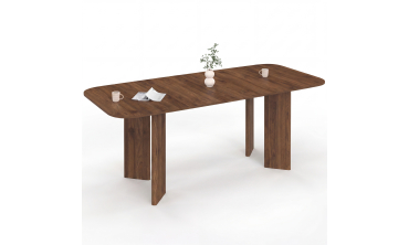 Table à manger extensible Cassia 160-200cm effet noyer