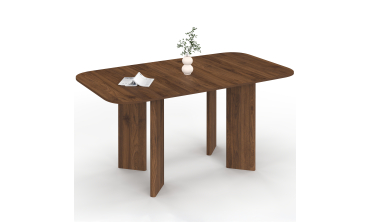 Table à manger extensible Cassia 160-200cm effet noyer