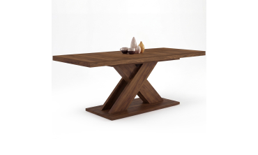 Table à manger extensible Alexia effet noyer 160-200cm