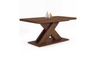 Table à manger extensible Alexia effet noyer 160-200cm