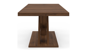 Table à manger extensible Alexia effet noyer 160-200cm