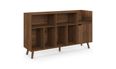 Meuble vinyles Sanza effet noyer 130cm