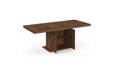 Table à manger extensible Tania effet noyer 160-200cm