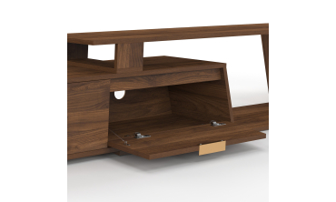 Meuble TV extensible Livona effet noyer 180-270cm