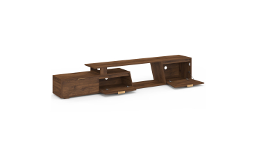Meuble TV extensible Livona effet noyer 180-270cm