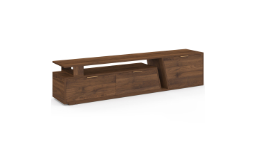Meuble TV extensible Livona effet noyer 180-270cm