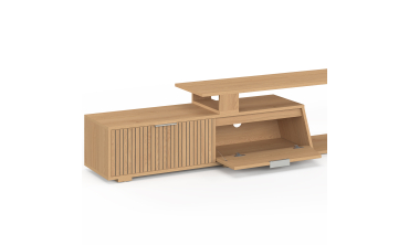 Meuble TV extensible Livona effet lattes 180-270cm