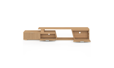 Meuble TV extensible Livona effet lattes 180-270cm