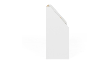 Meuble bibliothèque enfant Mia sur roulettes effet hêtre et blanc