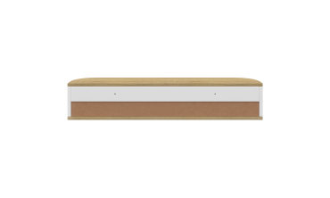 Console suspendue Elora 1 porte effet hêtre et blanc