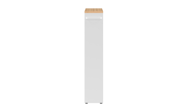 Etagère range épices à roulettes blanc et bois